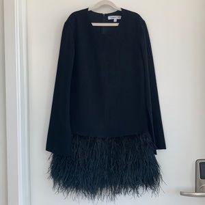 Elizabeth and James Serena Ostrich Trim Dress, 0
